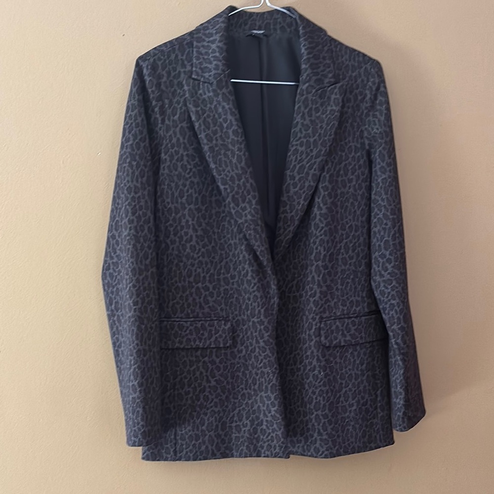 Simply Vera Vera Wang Black Leopard Print Jacket